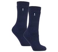 HEAT HOLDERS Damen 2 Paar Original Thermosocken Extra Warm Dicke Thermosocken mit Superweiche Plüsch Innenfleece für Winter (37-42, Indigo)