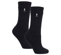 Heat Holders Damen 2 Paar Original Thermosocken Extra Warm Dicke Thermosocken mit Superweiche Plüsch Innenfleece für Winter (37-42, Schwarz)