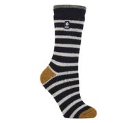 HEAT HOLDERS - Damen Extra Warm Innen Flauschig Thermosocken für Geschenk | Socken für Winter (DE/NL/SE/PL, Numerisch, 37, 42, Regular, Regular, Marine/Senf)