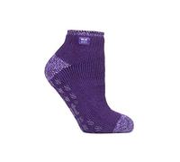 HEAT HOLDERS - Damen Kurz Unsichtbar Abs Thermo Sneaker Socken 37-42 eur (Purple)