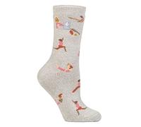 Heat Holders Damen Kuschelsocken Thermo Lite | Atmungsaktiv Warm Fuzzy Fleece Witzig Flauschige Socken (37-42, Namaste)