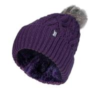HEAT HOLDERS - Damen Thermo Wintermütze Mit Bommel Rippstrick Fleecefutter