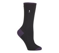 Heat Holders Damen Ultra Lite Thermal Brushed Inner Yarn Design Socken Schwarz/Lila (Oia) EU 37 - 42