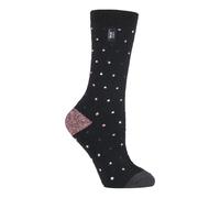 Heat Holders Damen Ultra Lite Thermo-Socken mit gebürstetem Innengarn, schwarze Punkte (Beere) EU 37 - 42