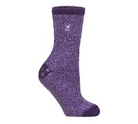 HEAT HOLDERS Damen Warm Stoppersocken Rutschfest Antirutschsohle Kuschelig Thermosocken Antirutsch für Winter (37-42, Lila (Florenz))