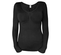 HEAT HOLDERS - Damen Warm Thermo Baumwolle Langarm Unterhemd (L/XL (40-52" Bust), Black)