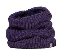HEAT HOLDERS - Damen Winter Warm Fleece Bunt Strick Groß Nacken Halswärmer (One Size, Purple (Chunky))