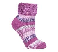 HEAT HOLDERS - Extra weiche, flauschige, rutschfeste Thermo-Socken für Damen, niedrig geschnitten, mit Griffen, Hhl19, 4-8