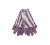 Heat Holders - Gestreifte, mit Fleece gefütterte Thermohandschuhe für Damen M