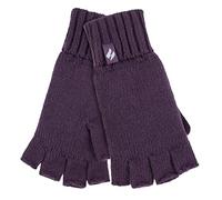 HEAT HOLDERS Handschuhe Fingerlos Damen Warm für Winter Bunt Thermo Handschuhe Ohne Finger mit Fleece Gefüttert (Einheitsgröße, Lila solider)
