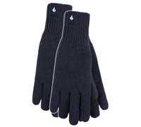 HEAT HOLDERS Herren 2 Paar Thermohandschuhe Extra Warme Weiche Strickhandschuhe mit Innenfleece Für Winter (S-M, Marine)