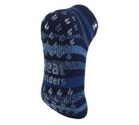 HEAT HOLDERS Herren Thermo-Slippersocken, 2,3 Tog, warm, dick, rutschfest, niedrig geschnitten, Knöchelsocken, Sneakersocken mit Griffen für den Winter, blau gestreift, 6-11