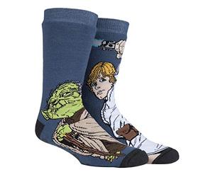 HEAT HOLDERS - Herren Thermo Winter Star Wars Socken mit Antirutsch ABS Sohle (39/45, Luke/Yoda)