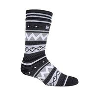 HEAT HOLDERS - Herren Thermo Winter Stopper Antirutsch Bunt Kuschelsocken mit Abs Sohle (39/45, Black/Charcoal (Soul))