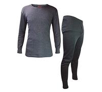 HEAT HOLDERS Herren Thermounterwäsche Winter Extra Warm Innenfleece Thermoshirt Langarm und Lange Johns (M, Holzkohle)