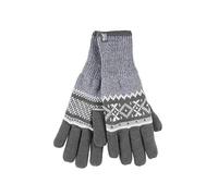 HEAT HOLDERS - Herren Winter Fleece Strick Elegant Gestreift Handschuhe (Gray (Karlstad), S/M)