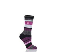 Heat Holders LaDit Socks Lite Stripe 4-8 Remington Schwarz/Raspb