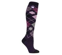 HEAT HOLDERS Lite - Damen 1.6 TOG Winter Warme Gestreift Extra Lang Leicht Dünn Kniestrümpfe Thermo Socken (37-42, Sherwood)