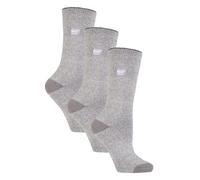 Heat Holders Lite - 3 Paar Multipack Womens Thermal Socks für den Winter | Dünne & warme Socken für Kleidersocken - Silber EU 37 - 42