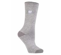 Heat Holders Lite - Dünne Winter-Thermosocken für Damen in einfarbigen Farben - Silber / Creme EU 37 - 42