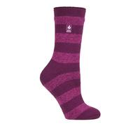 Heat Holders Lite - Isolierte Thermosocken für Damen | Mehrere Designs einschließlich Argyle Streifen Herzen Sterne | Warme Socken für den Winter - Deep Fuchsia/ Berry (Bologna) EU 37 - 42