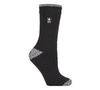 Heat Holders Lite - Isolierte Thermosocken für Damen | Mehrere Designs einschließlich Argyle Streifen Herzen Sterne | Warme Socken für Winter - Schwarz / Weiß H&T (Teneriffa) EU 37 - 42