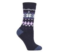 Heat Holders Lite - Womens isoliert thermische Socken | Mehrere Designs einschließlich Argyle Streifen Herzen Sterne | Warme Socken für den Winter - Denim (Lima) EU 37 - 42