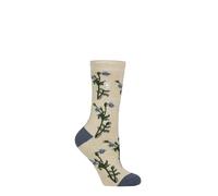 HEAT HOLDERS RHS The Royal Horticultural Society Damen Thermal Socken x RHS 1.6 TOG Lite, Warm, Obst, Blumen & Botanisch Gemustert, Geschenk für Gärtner, 1 Paar Größe 37-42 Blatthafer 37-42