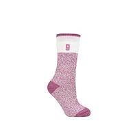 HEAT HOLDERS SOCKSHOP Damen 2.3 TOG Gemustert Thermische Socken Packung 1 (37-42, Schneeglöckchen Block Twist Rosa)