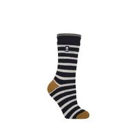 HEAT HOLDERS SOCKSHOP Damen 2.3 TOG Gemustert Thermische Socken Packung 1 Amara Marine/Senf 37-42