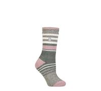 HEAT HOLDERS SOCKSHOP Damen 2.3 TOG Gemustert Thermische Socken Packung 1 Cherith Mittelgrau/Salbeigrün 37-42