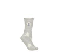 HEAT HOLDERS SOCKSHOP Damen 2.3 TOG Gemustert Thermische Socken Packung 1 Mutiger Stern Silbergrau 37-42