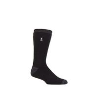 HEAT HOLDERS SOCKSHOP Herren 1.6 TOG Lite Gestreifte, Gemusterte & Argyle Socken 1 Paar (Amsterdam Ferse & Zehen Schwarz, 39-45)