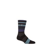 HEAT HOLDERS SOCKSHOP Herren 1.6 TOG Lite Gestreifte, Gemusterte & Argyle Socken 1 Paar (DE/NL/SE/PL, Numerisch, 39, 45, Regular, Regular, Altun Multi Streifen Schwarz)