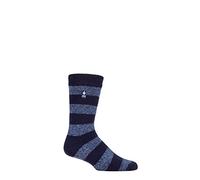 HEAT HOLDERS SOCKSHOP Herren 1.6 TOG Lite Gestreifte, Gemusterte & Argyle Socken 1 Paar Izmir Grob Streifen Marine 39-45