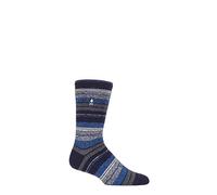 HEAT HOLDERS SOCKSHOP Herren 1.6 TOG Lite Gestreifte, Gemusterte & Argyle Socken 1 Paar Krakow Multi Streifen Marine 39-45