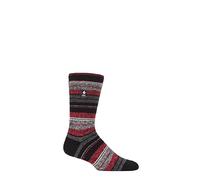 HEAT HOLDERS SOCKSHOP Herren 1.6 TOG Lite Gestreifte, Gemusterte & Argyle Socken 1 Paar Krakow Multi Streifen Schwarz 39-45