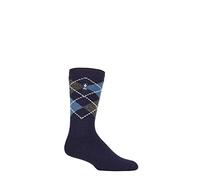 HEAT HOLDERS SOCKSHOP Herren 1.6 TOG Lite Gestreifte, Gemusterte & Argyle Socken 1 Paar Lyon Argyle Marine 39-45