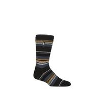 HEAT HOLDERS SOCKSHOP Herren 2.3 TOG Gemustert und schlicht Thermische Socken Packung 1 Leavenworth Schwarz/Senf 39-45