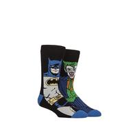 HEAT HOLDERS SOCKSHOP Herren Thermal Socken - 1.6 TOG Lite, Warm, DC Comics Batman & The Joker Gemustert, Geschenkidee, 1 Paar Größe 39-45 Black 39-45