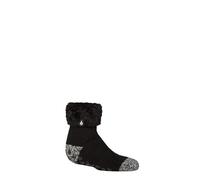 HEAT HOLDERS SOCKSHOP Kinder Socken - Schmucklos Lounge Socken, Thermal, Winter Warm, 1 Paar, 8-12 Jahre Queenstown Schwarz