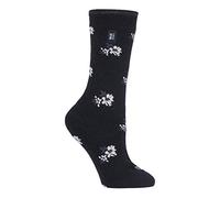 HEAT HOLDERS Ultra Lite - Damen 1.0 Tog Winter Warm Dünn Thermosocken zum Erwärmen (Bellis Black Floral, 37-42 eu)