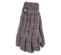 Heat Holders - Womens Cable Knit 2.3 tog Handschuhe für den Winter XS/S