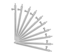 HEATSHAKING 100 Stück Uhrenarmband Stifte Edelstahl Schnellverschluss Silber 1,5x22mm für Leder Stahl Armbänder Uhrenreparatur Werkzeug