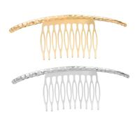 HEATSHAKING Haarkamm Metall Steckkamm 2 Stück 4.3 Zoll Feines Haar Einsteckkamm für Damen Alltag und Hochzeit Frisuren