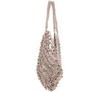 HEATSHAKING Handgewebte und Ausreichendem Stauraum aus Baumwollfaden Damen Schultertasche mit Dekorativem Design für Strandpartys und Outdoor Picknicks