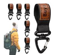 Heavy Duty Belt Keeper Clip, 6 Pieces Non-Slip Keychain Hanger, Compact Size Strap Clip for Bags and Paracord, Sturdy Material With Secure Lock, Outdoor Gear Accessory, Backpack, Compass Attachment