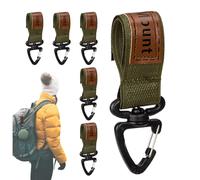 Heavy Duty Belt Keeper Clip, 6 Pieces Non-Slip Keychain Hanger, Compact Size Strap Clip for Bags and Paracord, Sturdy Material With Secure Lock, Outdoor Gear Accessory, Backpack, Compass Attachment