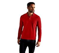 E4600 Promodoro Herren Schweres Polo Langarm Fire Red L