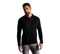 E4600 Promodoro Herren Schweres Polo Langarm Black L
